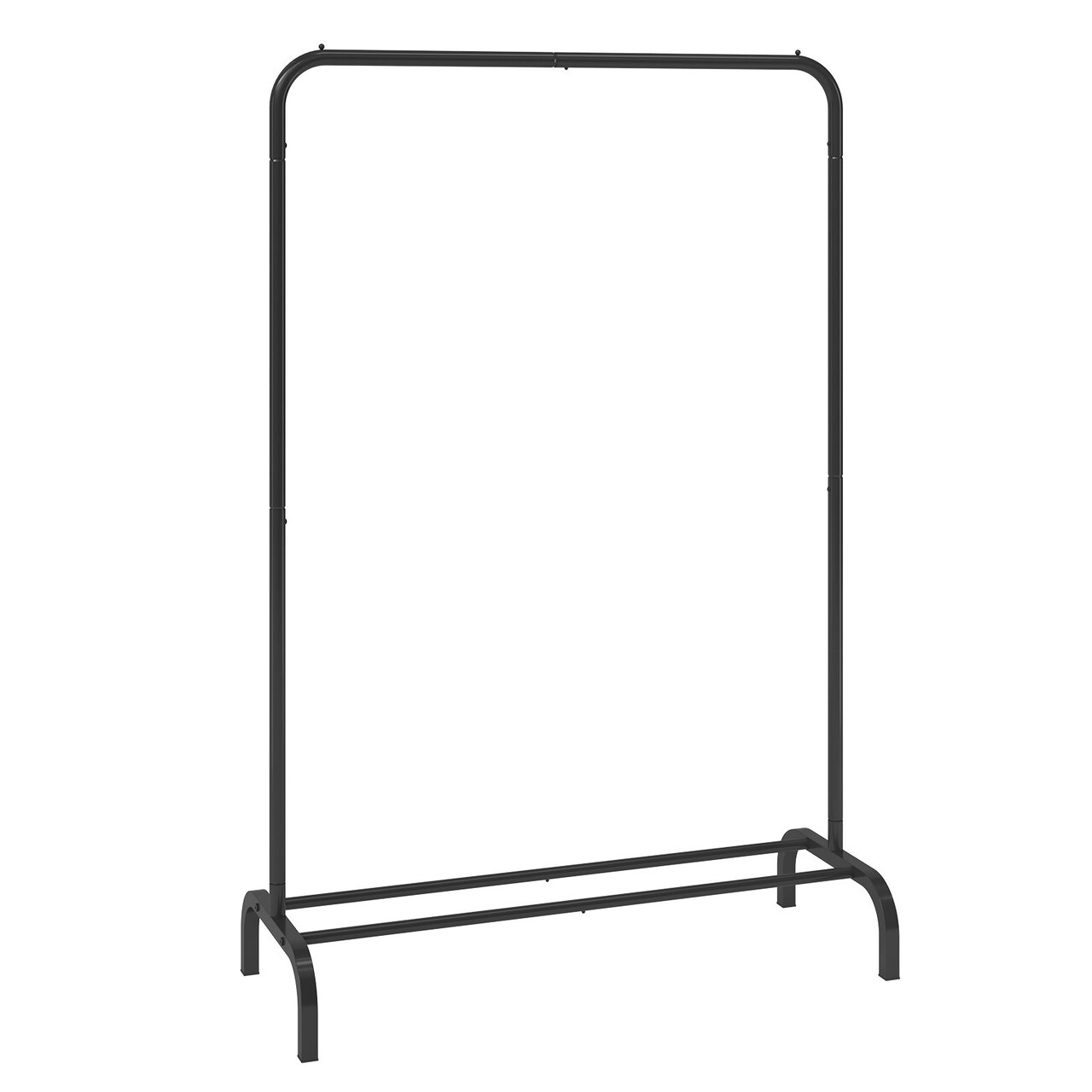 Heavy Duty Clothing Rack with Hanging Rod and Bottom Shelf Carbon Steel Garment Organizer